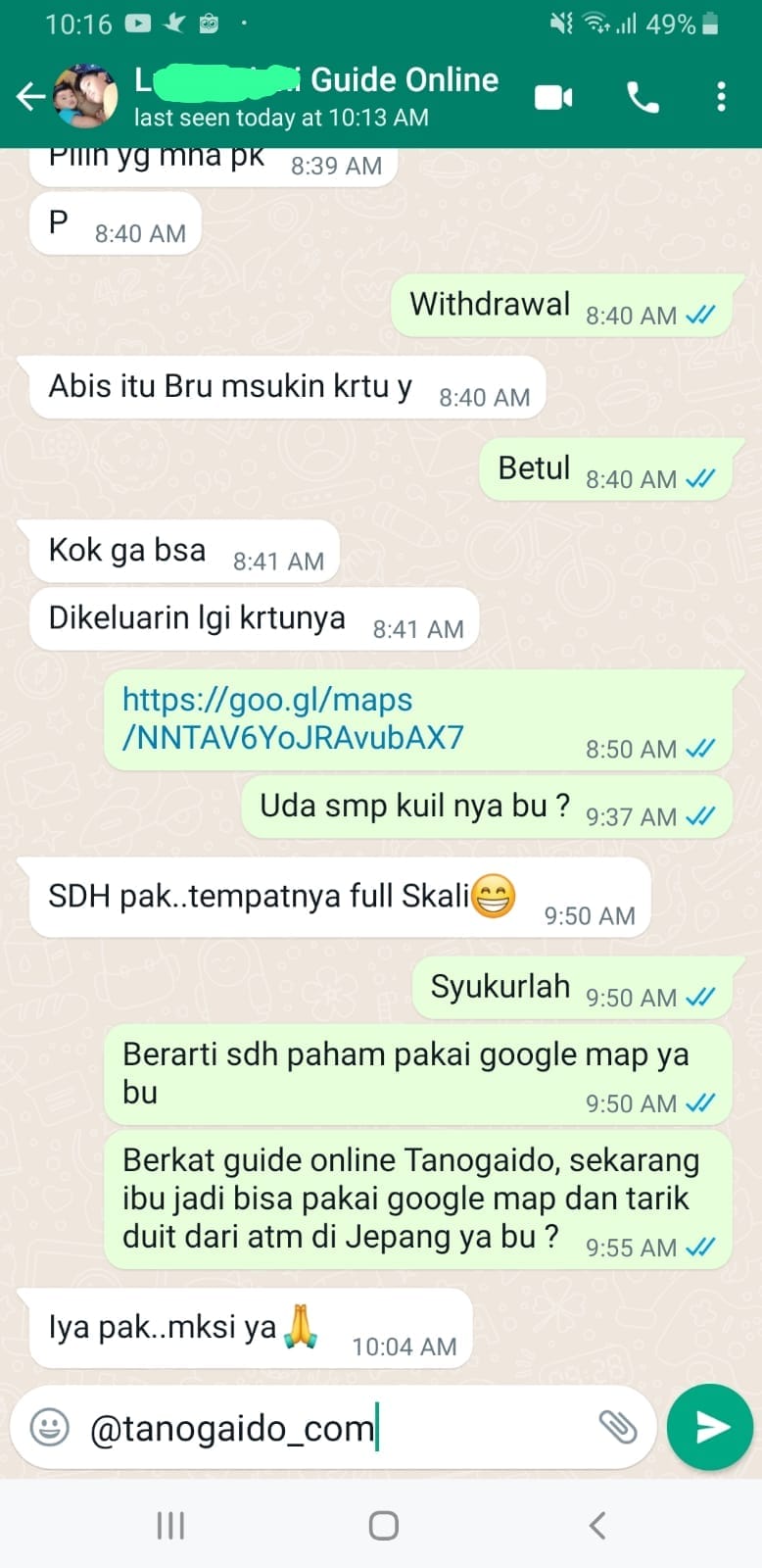 testimoni tour guide jepang online