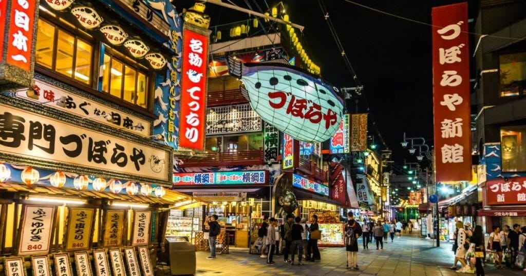 Suasana malam di Dotonbori osaka