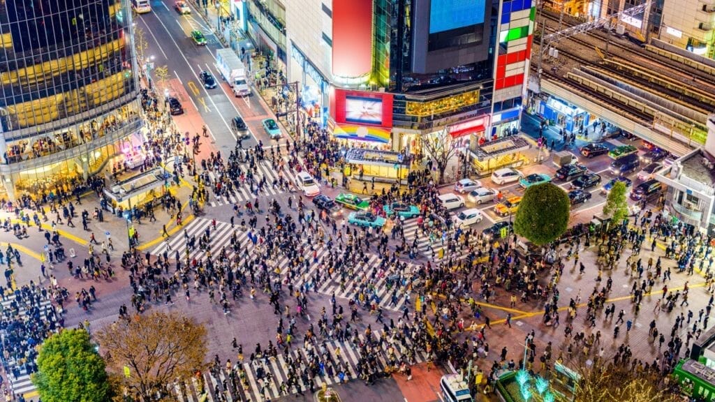 shibuya crossing view