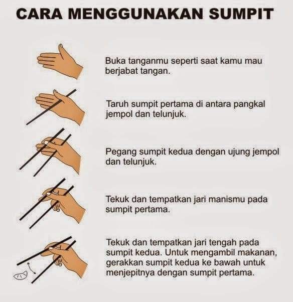 cara pegang sumpit yang baik dan benar