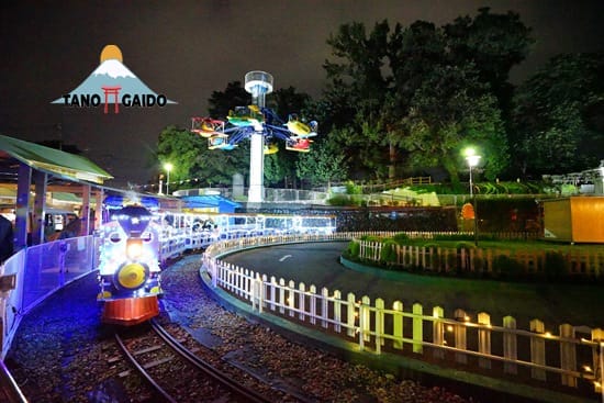 Suasana malam di Luna Park Maebashi