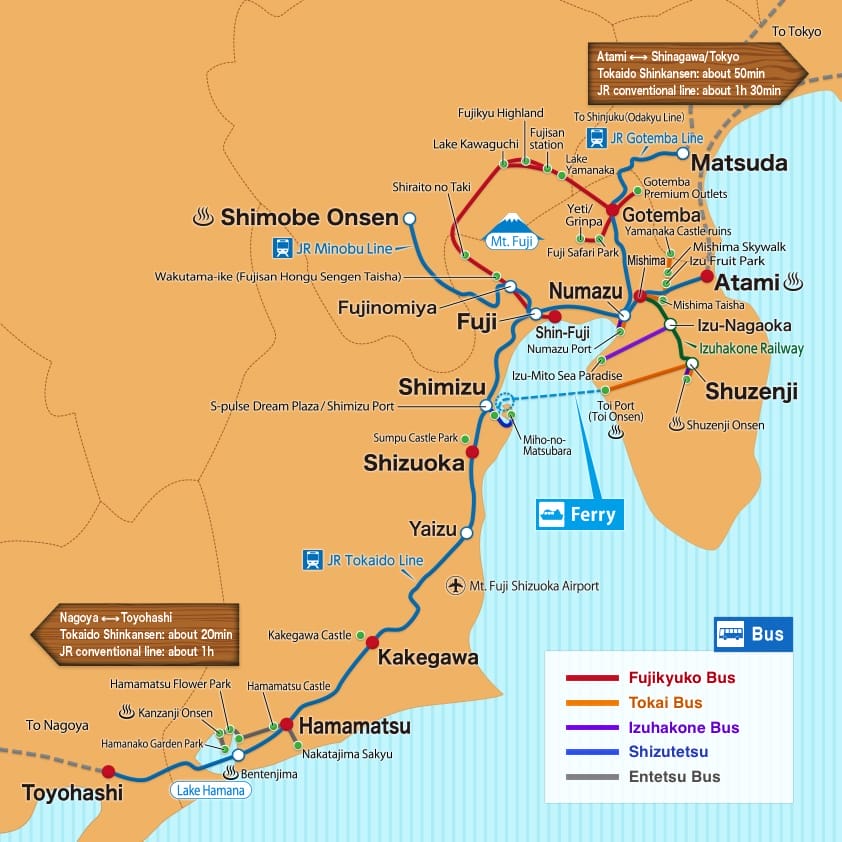 Fuji-Shizuoka Tourist Pass Route