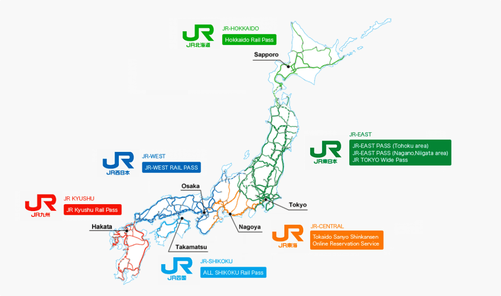 JR Pass Map