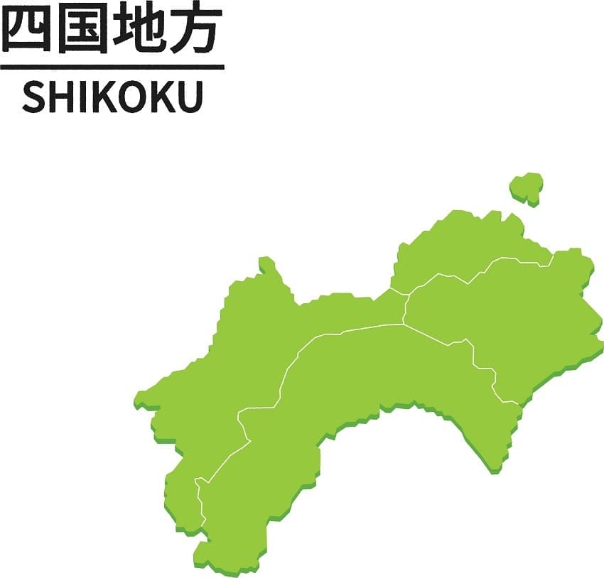 Peta pulau Shikoku