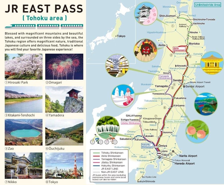 JR East Pass Tohuku Area