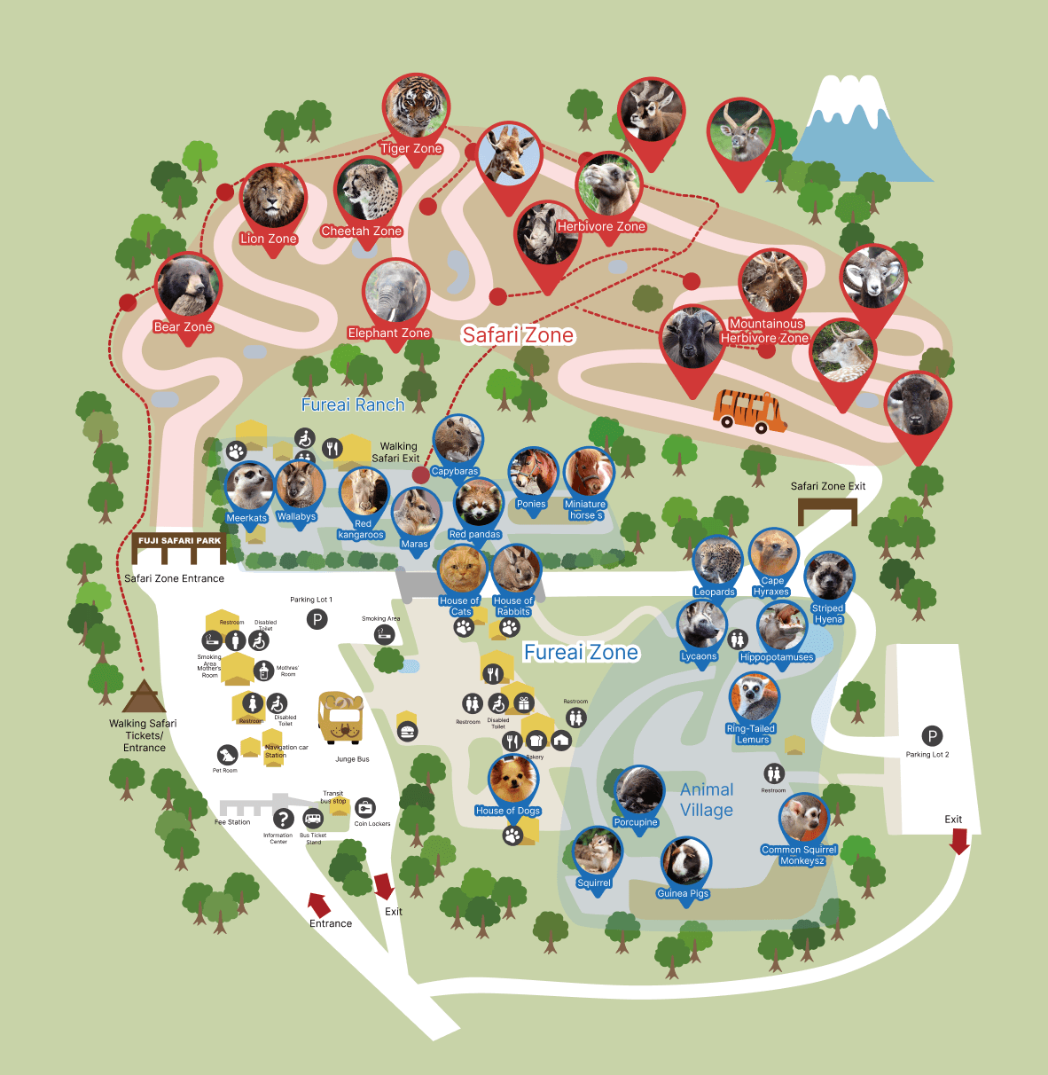 fuji safari park map