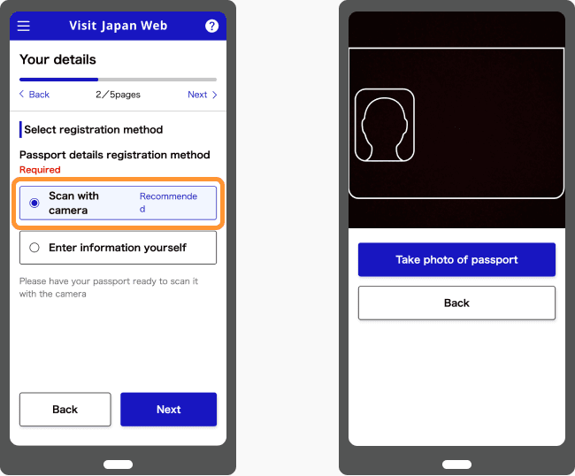Register your Passport information