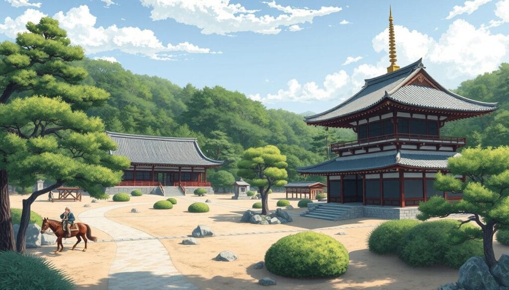 Gambar Ginkaku-ji Temple dengan Taman Pasir Kering &quot;Laut Pasir Perak&quot;