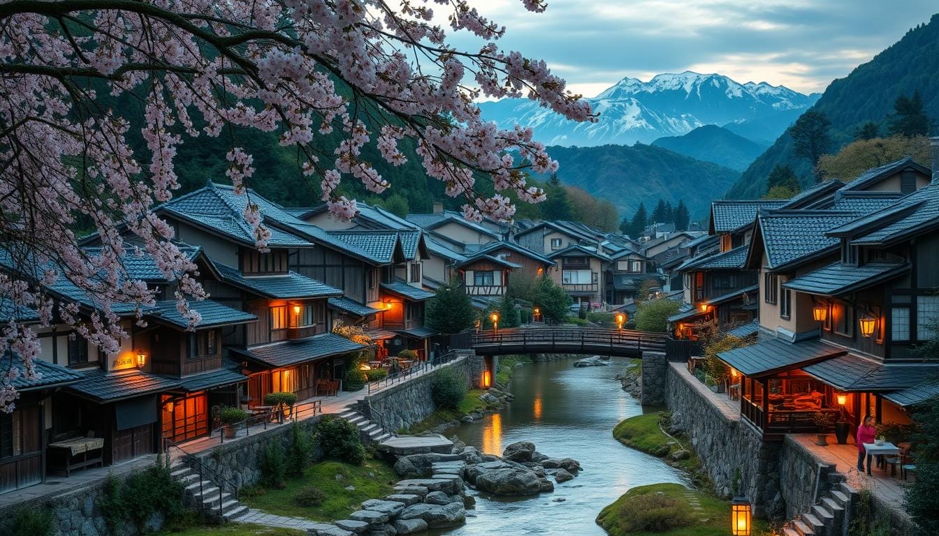 Kota kecil romantis di Jepang
