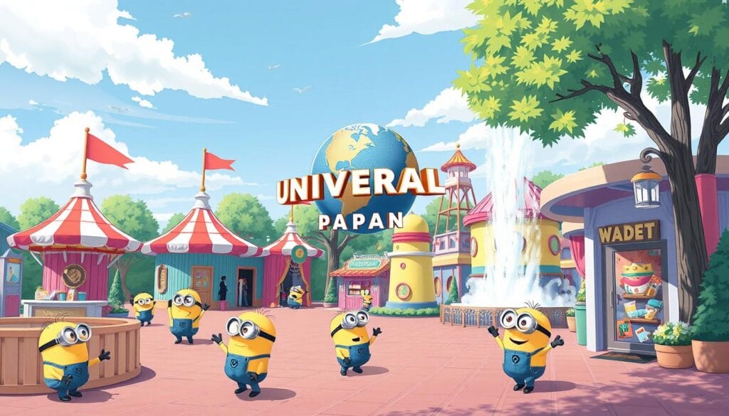 Gambar Universal Studios Japan dengan area Minion Park