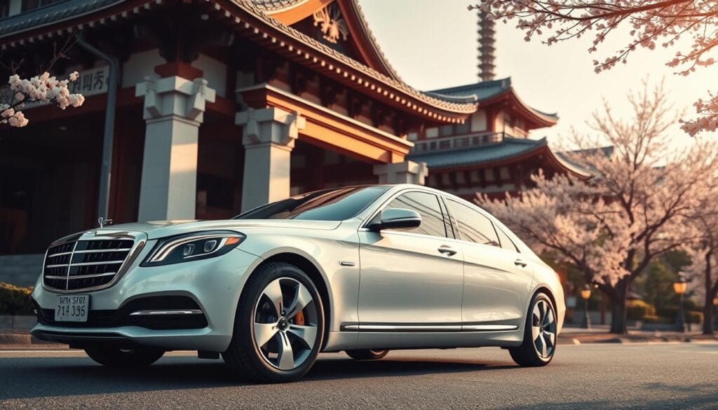 Gambar mobil mewah dengan supir di Jepang