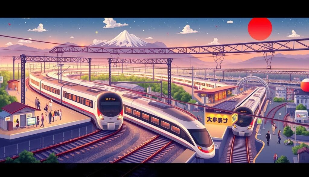 Gambar sistem kereta di Jepang